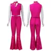 Meisjesjurken Film Barbi Halloweenfeest Cosplaykostuum Strik Mouwloos Vintage Roze Geruite Jurk Roze Top Uitlopende broek Meisjeskledingset 231013