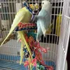 Otros suministros para pájaros KX4B Loro Papel hecho a mano Conures Juguete para masticar Pequeño columpio colgante Forrajeo