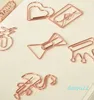 wholesale Rose Or Couronne Flamingo Trombones Créatifs En Métal Trombones Signet Mémo Planificateur Clips École Bureau Papeterie Fournitures