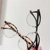 Zonnebril Cat Eye Anti-blauwlichtbril Retro metalen half frame plat heren- en damesontwerper