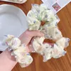 Été maille soie à pois bandes de Cheveux Scrunchie femmes cheveux cravates tête corde élastique pour queue de cheval Chouchou Cheveux Femme