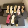 Klassisk läder av högsta kvalitet läder slingback lägenheter kattunge klackar sandaler pumpar 6