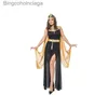 Costume a tema Regina medievale Cleopatra per donne adulte Antico faraone egiziano Abbigliamento cosplay Halloween Vestito operato da principessa egizianaL231013