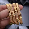 Bangle Bangle Small 4st/Lot Dubai Gold Bangles for Women Girls Etiopiska armband smyckenbangle smycken armband dh1ed