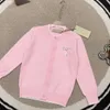 cardigan scavato per bambini Maglione per bambini con stampa di lettere con logo sul petto Taglia 100-150 CM giacca girocollo firmata per ragazza Oct10