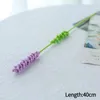 Dekorativa blommor konstgjorda lavendelblomma handstickade virkning bukett diy handgjorda kreativa handcrrafit gåva bröllopsfest