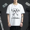 Men's T Shirts Summer Printed Stitching Short-sleeved T-shirt O-neck Causal Loose High Street Tops Male Clothes