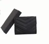 Dames designer portemonnees luxe envelop portemonnee mode metaal Lettermarkering korte kaarthouders 16 kleuren hoogwaardige dames kleine clutch tas met originele doos