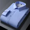 Camisetas para Hombre H Espesado Sólido Estiramiento Camisa Cálida Manga Larga Negocios Casual Pulgadas Ropa De Trabajo Top