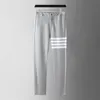 4-bar pants men's and women's striped knitted pants in autumn and winter