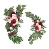 Decorative Flowers 2 Pieces Silk Display Fake Plant Hanging For Wall Holiday Wedding