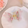 Hair Accessories Clip Butterfly Hairpin Colorful Korean Style Ornament Hanfu Wedding