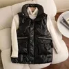 Coletes femininas mulheres colete moda outono 2023 gola elegante para baixo casacos quentes outerwear casual cinto sem mangas jaquetas de inverno