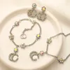Bracelet de lettre de médaille d'or de créateur de luxe nouveau bracelet en cristal plaqué or bracelet de cadeau d'amour romantique bracelet de chaîne de lettre de style de mode pour femmes