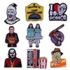 Pins broches dz777 halloween filme de terror figura coleção esmalte pino crachá saco roupas lapela feminino masculino jóias gift341k