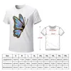 Herren Polos Der schöne Schmetterling mit Goldbesatz – süßes buntes Schmetterlings-T-Shirt, individuelle T-Shirts, Kawaii-Kleidung für Männer