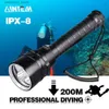 Torches Puissante lampe de poche de plongée LED Super 8000LM T6/L2 torche sous-marine professionnelle IP8 lampe étanche utilisant 18650 batterie Q231013