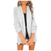 Vestes Femmes 2023 Femmes Ouvert Avant Blazer Élégant Solide Cardigan Costume Veste Manteau À Manches Longues Bureau Dame Casual Blazers Costumes De Travail