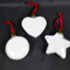 Pallina di Natale a sublimazione, sfera piatta in plastica, inserti in MDF per la stampa personalizzata. Decorazione dell'albero di Natale di Ocean