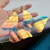 Unusual Acrylic Big Butterfly Earrings For Women Cool Hanging Color Changed Statement Funny Female Earring Fashion Earings 2021 Da298S