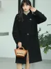 Women's Wool Blends CAIXINGLE Fashionable Long Coat 100 Pure Reversible Woolen Sweet Lady Style Top AllMatching Wear 231012