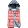 Coletes femininos 2024 inverno tanque superior casaco sem mangas jaqueta topos curto fino quente colete jaquetas infláveis feminino outerwear