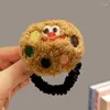 Hair Accessories Autumn Winter Plush Filling Sponge Cartoon Bear Frog Elastic Band For Girl Cute Soft Durable Bun Ponytail Ties