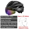 Cycling Helmets BOLER Helmet Man Women LED Light Road Mountain Bike Removable Lens Riding Bicycle With Goggles 231012