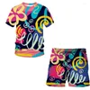 Survêtements pour hommes 2023 Été Art Peinture Costume à manches courtes pour enfants Impression 3D Homme / Femme Casual Mode Shorts T-shirts Tops