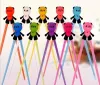 Chopsticks 100 pair Mixed Colors Cartoon Kids Children gift Study Exercise Silicone Head Wholesale 12 LL