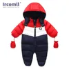 Rompers Ircomll Fashion Baby Winter Autumn Clothes Born Spädbarn Jumpsuit Inside Fleece Overgaver Barn Ytterkläder 231013