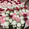 Dekorative Blumen 10/20/30 Stück 8 cm künstlicher Kopf Schaum Rosen Blumensträuße für Hochzeit Home Dekoration Weihnachten Geburtstag Party Dekor Kranz