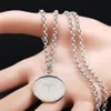 Pendant Necklaces Stainless Steel Aries Astrology Necklace Women Men Silver Color Round Punk Jewelry Ciondoli Acciaio Inox NXS02288B