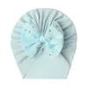 Lovely Shiny Bowknot Baby Hat Cute Solid Color Baby Girls Boys Hat Turban Soft Newborn Infant Cap Beanies Head Wraps GC2383