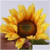 Dekorative Blumen, 13 Köpfe, künstliche künstliche Sonnenblumen, Kunststoffpflanzen, Hochzeit, Garten, Dekoration, Blumenstrauß, Dhypo