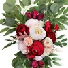 Decorative Flowers 2 Pieces Silk Display Fake Plant Hanging For Wall Holiday Wedding