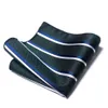 Handkerchiefs High Grade Brand Kerchief Man Dark Blue Striped April Fool's Day Fit Formal Party Pocket Square Handkerchiefs Suit Accessories 231012