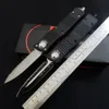 2 модели, зубчатый нож Marfione UT, 3,8 дюйма, атласная Обычная сталь с ЧПУ D2, сталь 6061-T6, автоматические ножи EDC, автоматические ножи 204P, инструменты