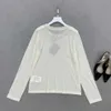 Autumn New South Oil High Setting Reduced Age Versatile Lazy Style Slim Letter Printed Round Neck Knit Top