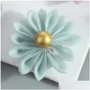 Fleurs décoratives 10 pièces Version coréenne de bricolage accessoires de cheveux faits à la main coiffure fleur broche chaussure ornement Dhtbv