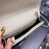 محفظة المرأة مصممة فاخرة حقيبة اليد نمط التمساح الحقيقي سلسلة جلدية حقيقية الكتف حقيبة عالية الجودة سلسلة ذهبية الزخرفة