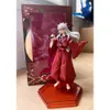 Trajes de mascote 18cm anime figura inuyasha filhote de cachorro monstro sier longo cabelo vermelho terno modelo bonecas brinquedo presente coletar ornamentos em caixa material pvc