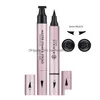 Combinazione ombretto/liner Combinazione ombretto/liner 2In1 Timbro eyeliner ad ala Matita liquida Fodera sigillante triangolare Trucco stile gatto Dhkoy