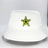 BERETS 2023 Golden Five-Star Embroidery Cotton Bucket Hat Fisherman Outdoor Travel Sun Cap Hattar för män och kvinnor 180