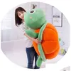 Plush Dolls 35Cm Plush Toys Cartoon Soft Turtle Pillow Doll Children Big Turtles Slee Dolls Companion Comfort Gift Toys Gifts Stuffed Dhcx5