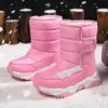 Laarzen Winter Kinderen Laarzen Prinses Elegante Meisjes Schoenen Waterbestendig Meisje Jongen Snowboots Kinderen Warm Hoge Kwaliteit Pluche Laarzen 231012