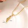 Orecchini pendenti riempiti in oro giallo massiccio 18 k Collana con mappa della Palestina Patriot Honor Charms Catena di gioielli per feste da donna2620