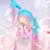 Mascot kostymer 11 cm virtuell sångare anime figur två-dimensionell kawaii q version prinsessan pendant pvc skrivbord bilfodral prydnad samling docka