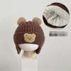 Winter Baby Beanie Cap Cartoon Bear Ear Protection Knitted Hat for Toddler Boys Girls Cute Korean Warm Kids Crochet Hats Gorros GC2379