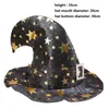 Wide Brim Hats Bucket Hats 1pcs Adult Kids Black Witch Hats Masquerade Ribbon Wizard Costume Top Pointed Caps Cosplay Props Party Halloween Christmas 231013